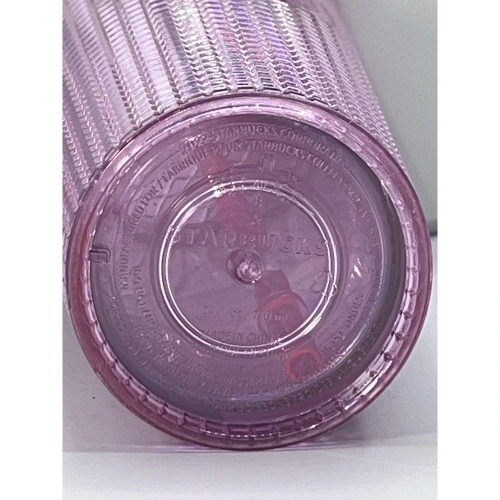 NEW! Starbucks 2020‎ Limited Edition VENTI 24oz Dark Pink Disco Tumbler W/Straw